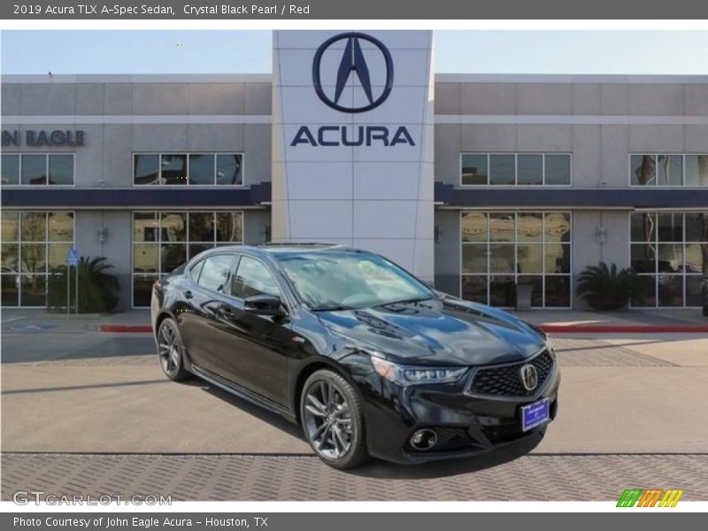 Crystal Black Pearl / Red 2019 Acura TLX A-Spec Sedan