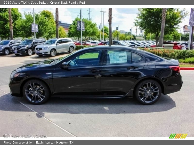 Crystal Black Pearl / Red 2019 Acura TLX A-Spec Sedan