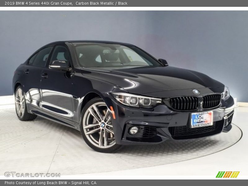 Carbon Black Metallic / Black 2019 BMW 4 Series 440i Gran Coupe