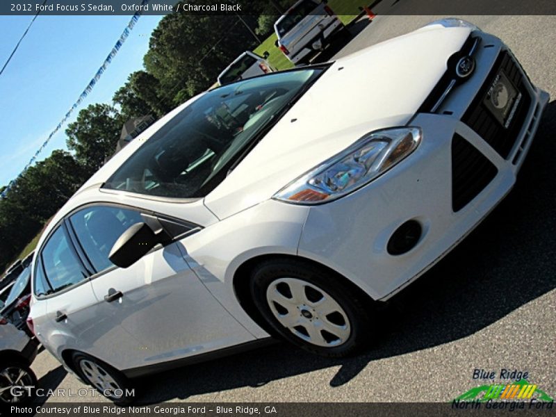 Oxford White / Charcoal Black 2012 Ford Focus S Sedan