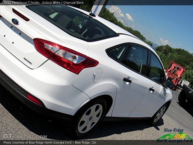 Oxford White / Charcoal Black 2012 Ford Focus S Sedan