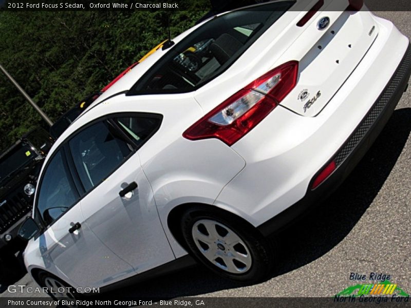 Oxford White / Charcoal Black 2012 Ford Focus S Sedan