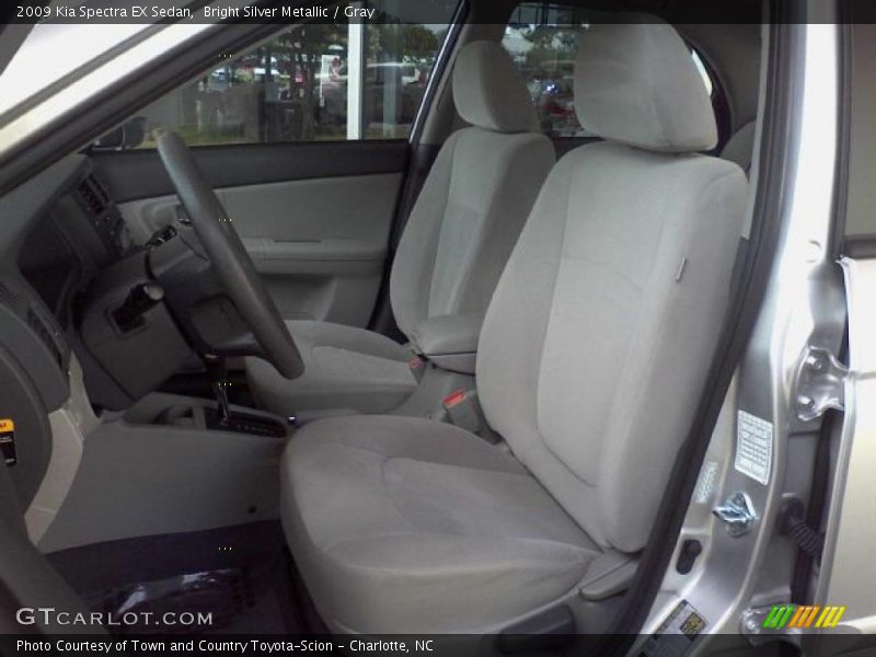 Bright Silver Metallic / Gray 2009 Kia Spectra EX Sedan