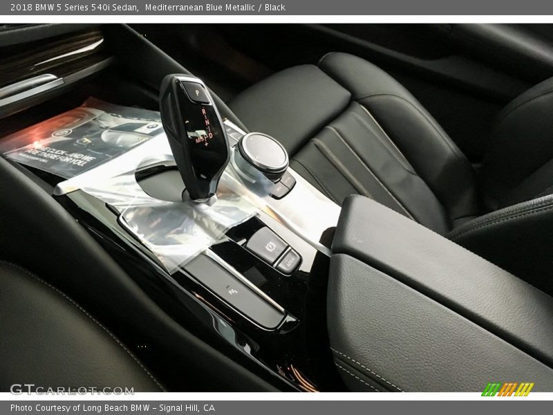 Mediterranean Blue Metallic / Black 2018 BMW 5 Series 540i Sedan
