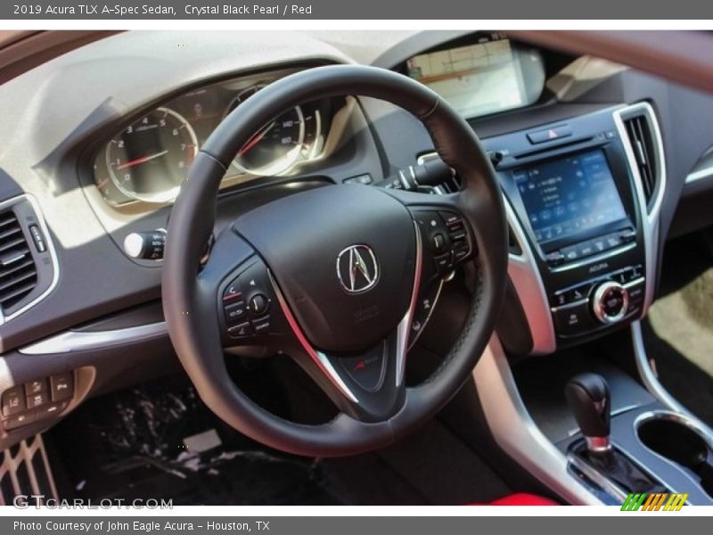 Crystal Black Pearl / Red 2019 Acura TLX A-Spec Sedan