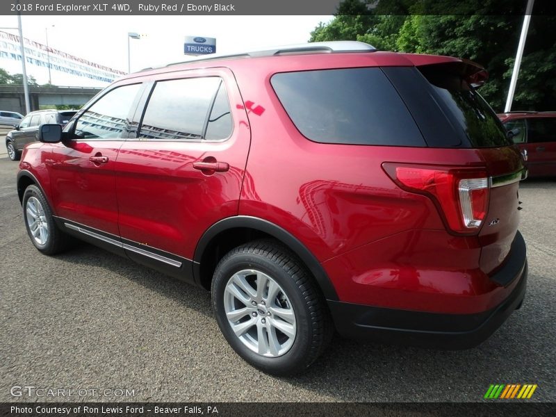 Ruby Red / Ebony Black 2018 Ford Explorer XLT 4WD