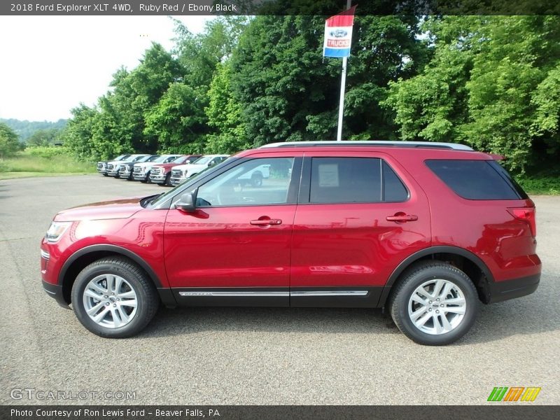 Ruby Red / Ebony Black 2018 Ford Explorer XLT 4WD