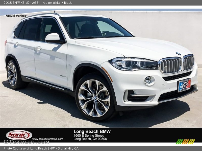 Alpine White / Black 2018 BMW X5 sDrive35i