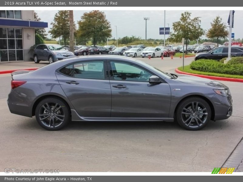 Modern Steel Metallic / Red 2019 Acura TLX V6 A-Spec Sedan