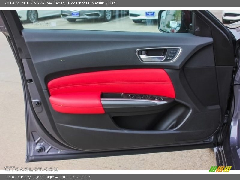 Modern Steel Metallic / Red 2019 Acura TLX V6 A-Spec Sedan