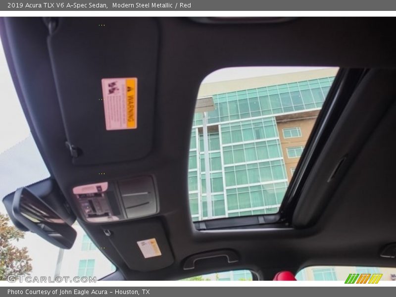 Modern Steel Metallic / Red 2019 Acura TLX V6 A-Spec Sedan