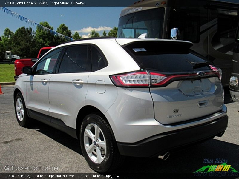 Ingot Silver / Ebony 2018 Ford Edge SE AWD