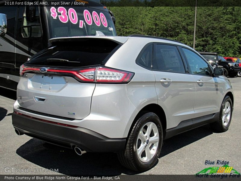 Ingot Silver / Ebony 2018 Ford Edge SE AWD