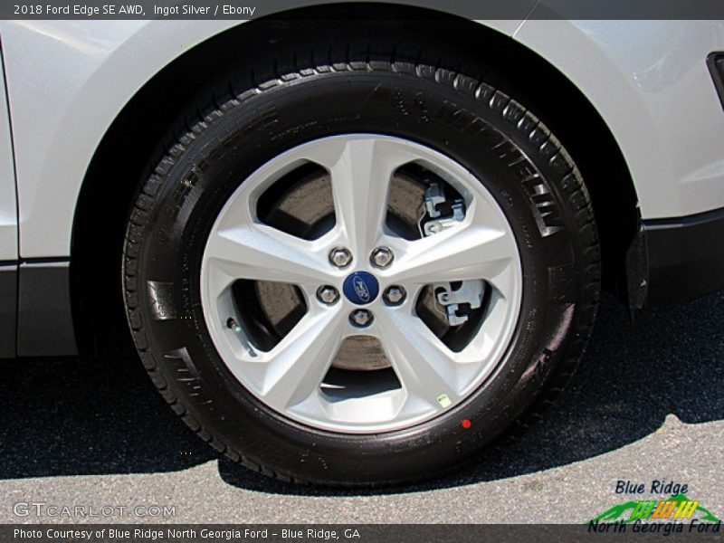 Ingot Silver / Ebony 2018 Ford Edge SE AWD