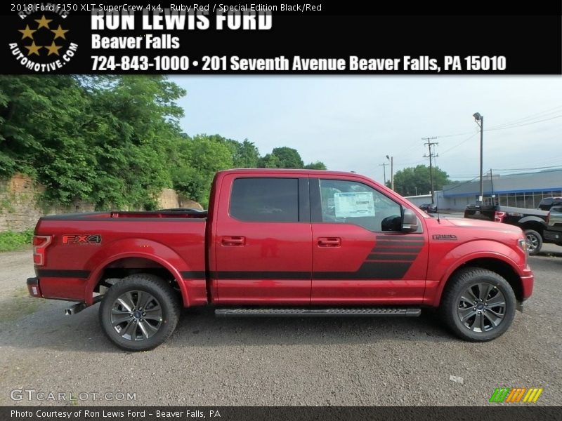 Ruby Red / Special Edition Black/Red 2018 Ford F150 XLT SuperCrew 4x4