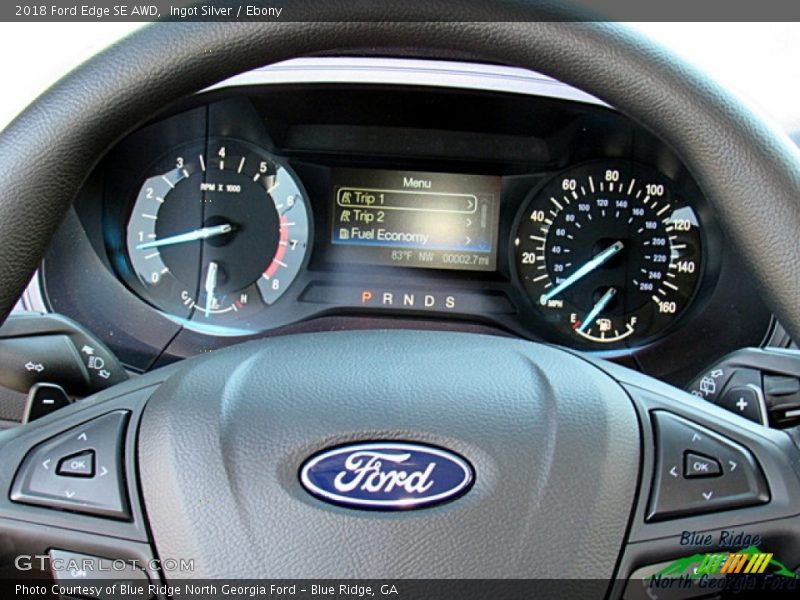 Ingot Silver / Ebony 2018 Ford Edge SE AWD