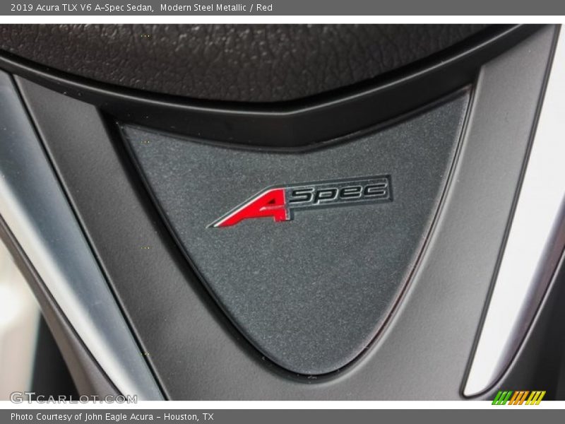 Modern Steel Metallic / Red 2019 Acura TLX V6 A-Spec Sedan