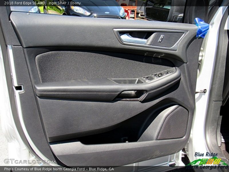 Ingot Silver / Ebony 2018 Ford Edge SE AWD