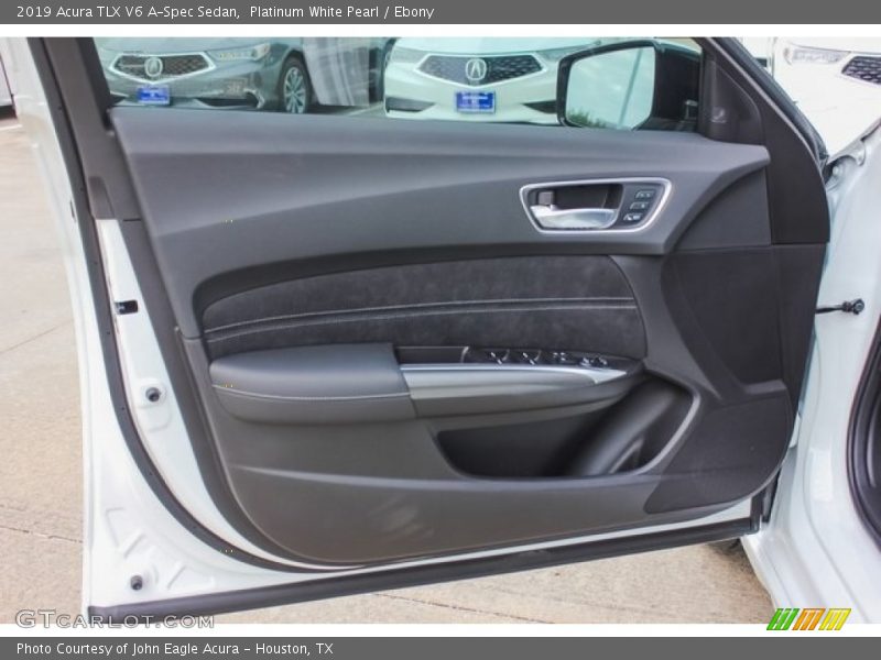 Platinum White Pearl / Ebony 2019 Acura TLX V6 A-Spec Sedan