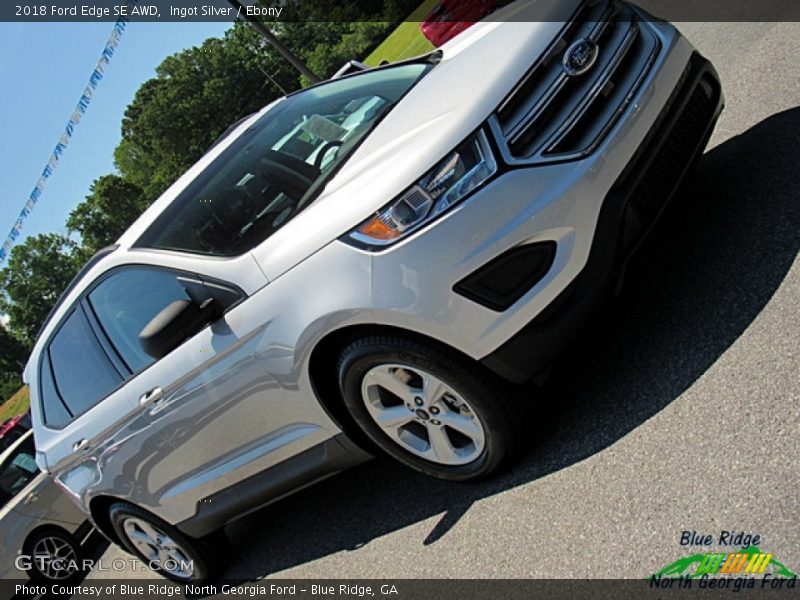 Ingot Silver / Ebony 2018 Ford Edge SE AWD