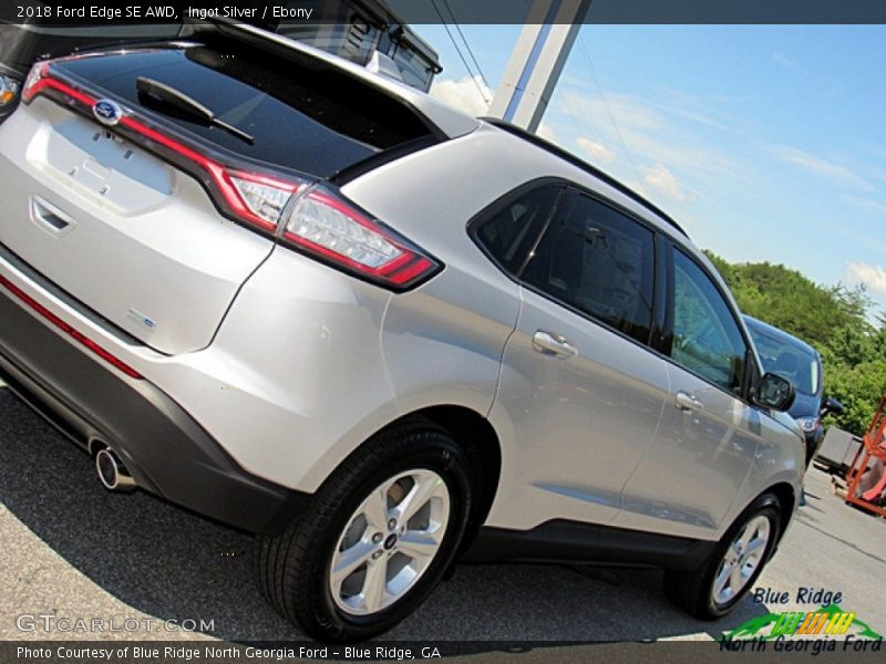 Ingot Silver / Ebony 2018 Ford Edge SE AWD
