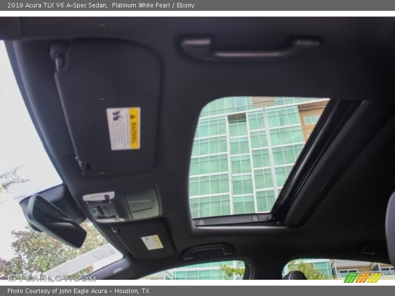 Platinum White Pearl / Ebony 2019 Acura TLX V6 A-Spec Sedan