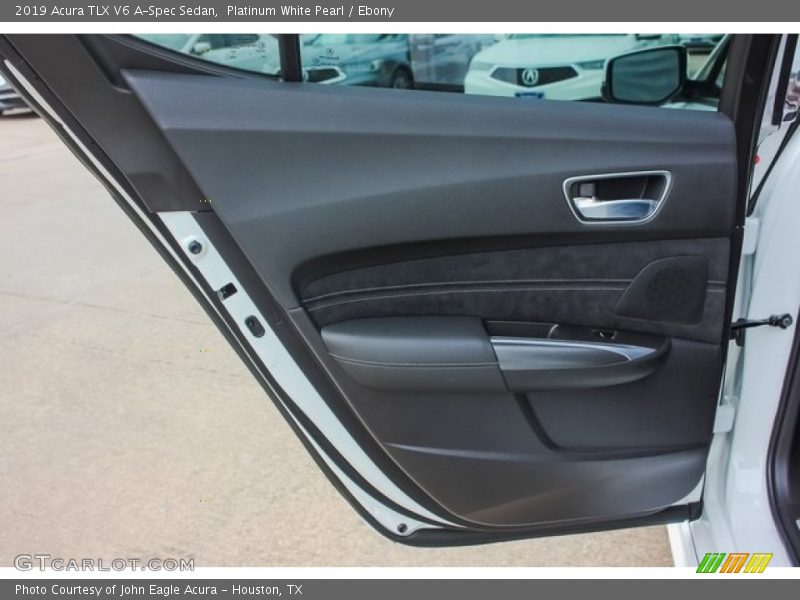Platinum White Pearl / Ebony 2019 Acura TLX V6 A-Spec Sedan