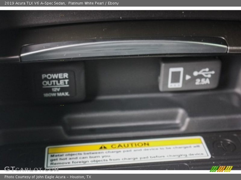 Platinum White Pearl / Ebony 2019 Acura TLX V6 A-Spec Sedan