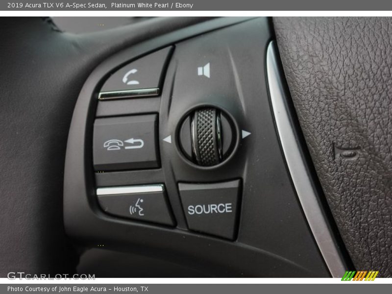 Platinum White Pearl / Ebony 2019 Acura TLX V6 A-Spec Sedan