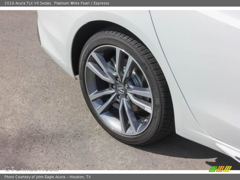 Platinum White Pearl / Espresso 2019 Acura TLX V6 Sedan