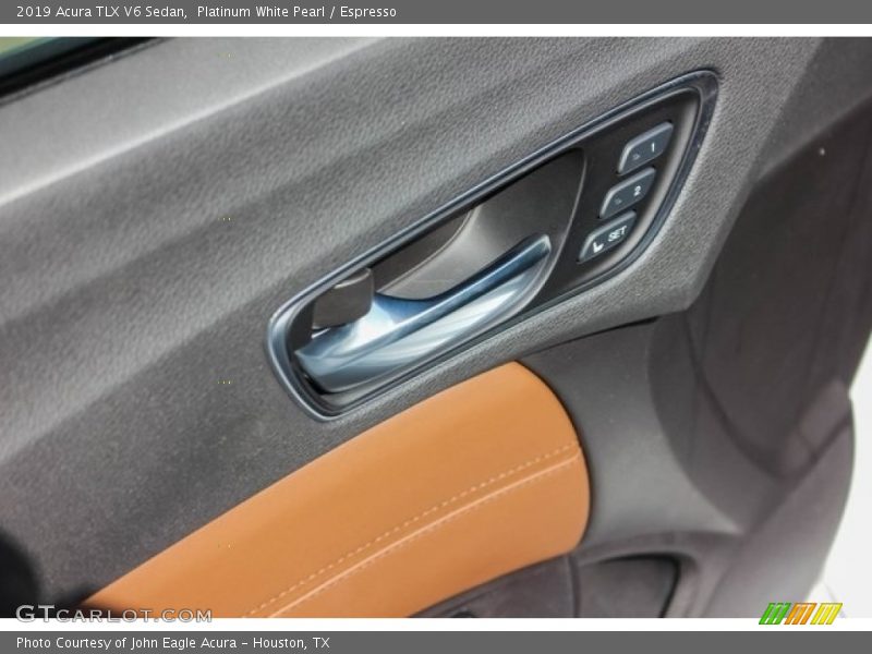 Platinum White Pearl / Espresso 2019 Acura TLX V6 Sedan