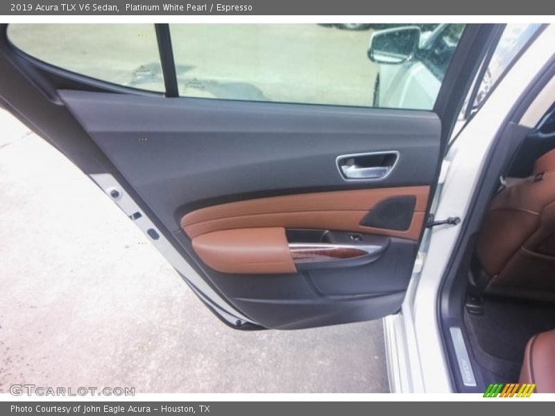 Platinum White Pearl / Espresso 2019 Acura TLX V6 Sedan