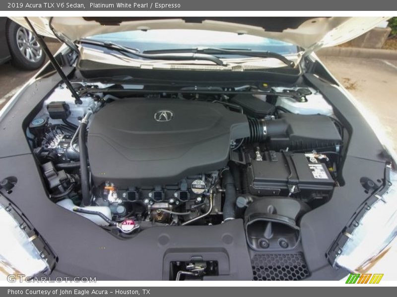 Platinum White Pearl / Espresso 2019 Acura TLX V6 Sedan