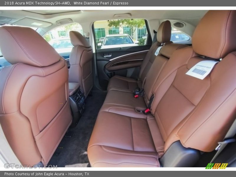 White Diamond Pearl / Espresso 2018 Acura MDX Technology SH-AWD