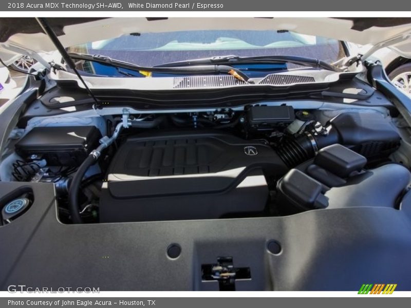 White Diamond Pearl / Espresso 2018 Acura MDX Technology SH-AWD