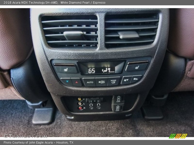 White Diamond Pearl / Espresso 2018 Acura MDX Technology SH-AWD
