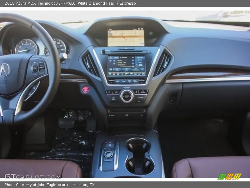 White Diamond Pearl / Espresso 2018 Acura MDX Technology SH-AWD