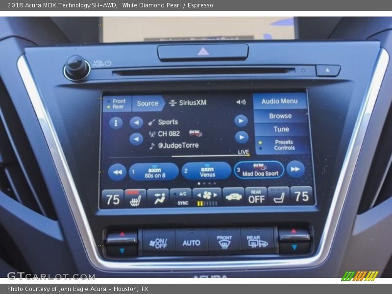 White Diamond Pearl / Espresso 2018 Acura MDX Technology SH-AWD