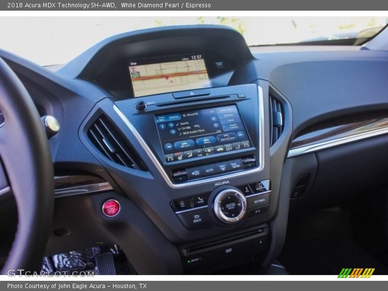 White Diamond Pearl / Espresso 2018 Acura MDX Technology SH-AWD