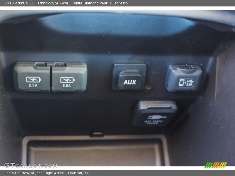 White Diamond Pearl / Espresso 2018 Acura MDX Technology SH-AWD