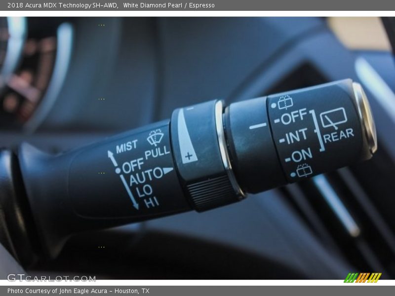 White Diamond Pearl / Espresso 2018 Acura MDX Technology SH-AWD