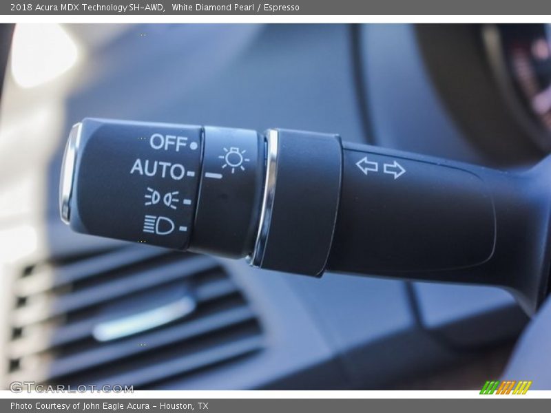 White Diamond Pearl / Espresso 2018 Acura MDX Technology SH-AWD