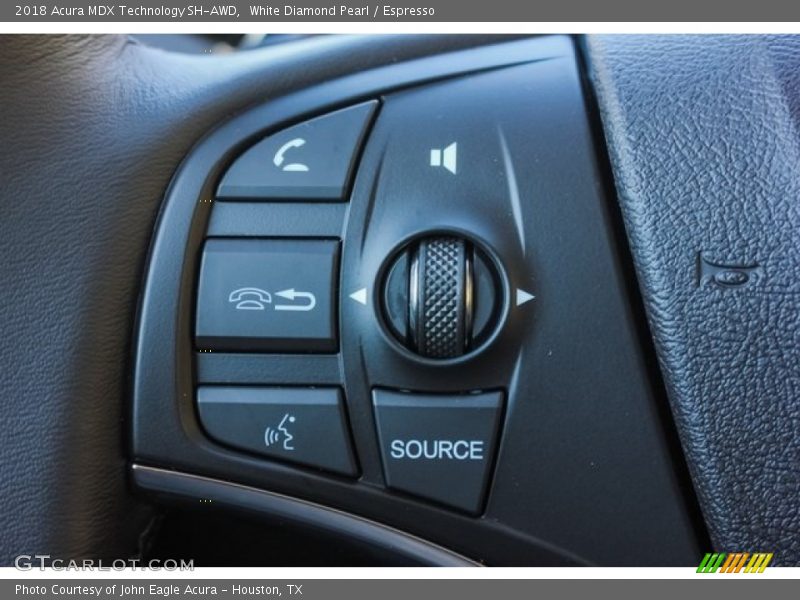 White Diamond Pearl / Espresso 2018 Acura MDX Technology SH-AWD