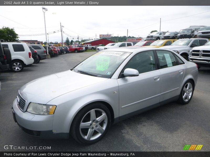 Light Silver Metallic / Ebony 2002 Audi A4 3.0 quattro Sedan