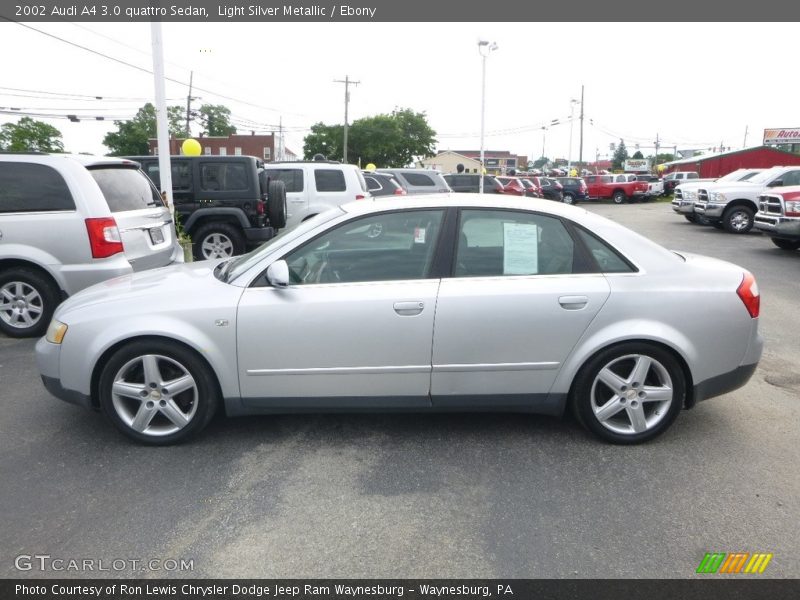Light Silver Metallic / Ebony 2002 Audi A4 3.0 quattro Sedan