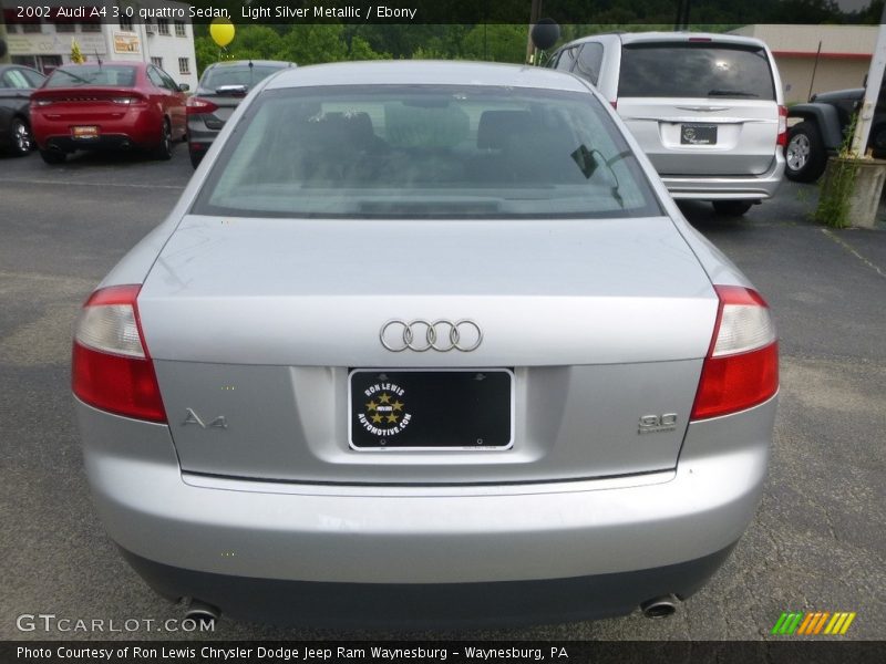 Light Silver Metallic / Ebony 2002 Audi A4 3.0 quattro Sedan