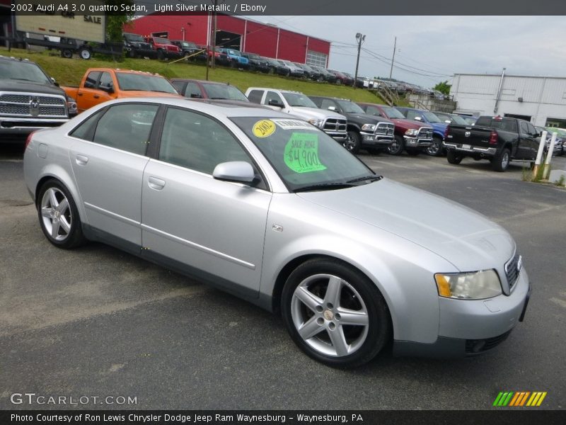 Light Silver Metallic / Ebony 2002 Audi A4 3.0 quattro Sedan