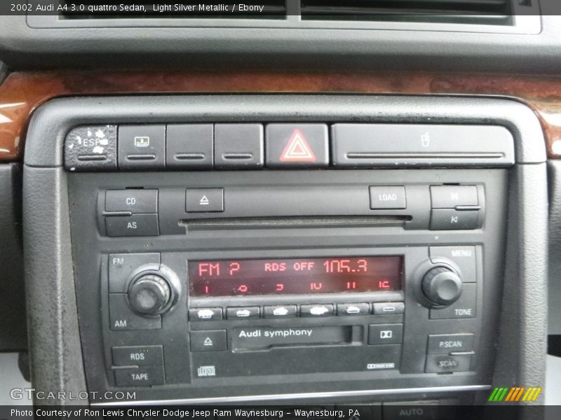 Light Silver Metallic / Ebony 2002 Audi A4 3.0 quattro Sedan