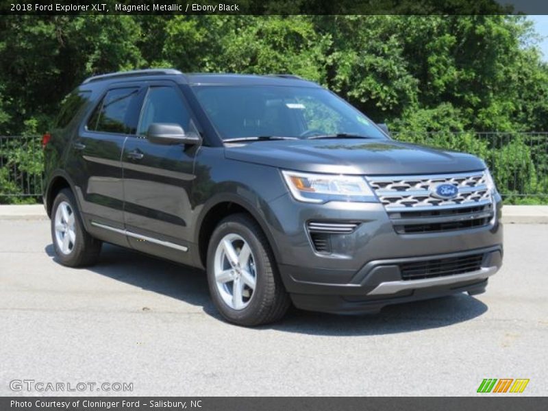 Magnetic Metallic / Ebony Black 2018 Ford Explorer XLT