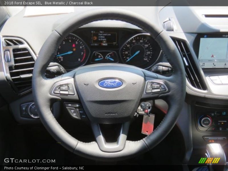 Blue Metallic / Charcoal Black 2018 Ford Escape SEL